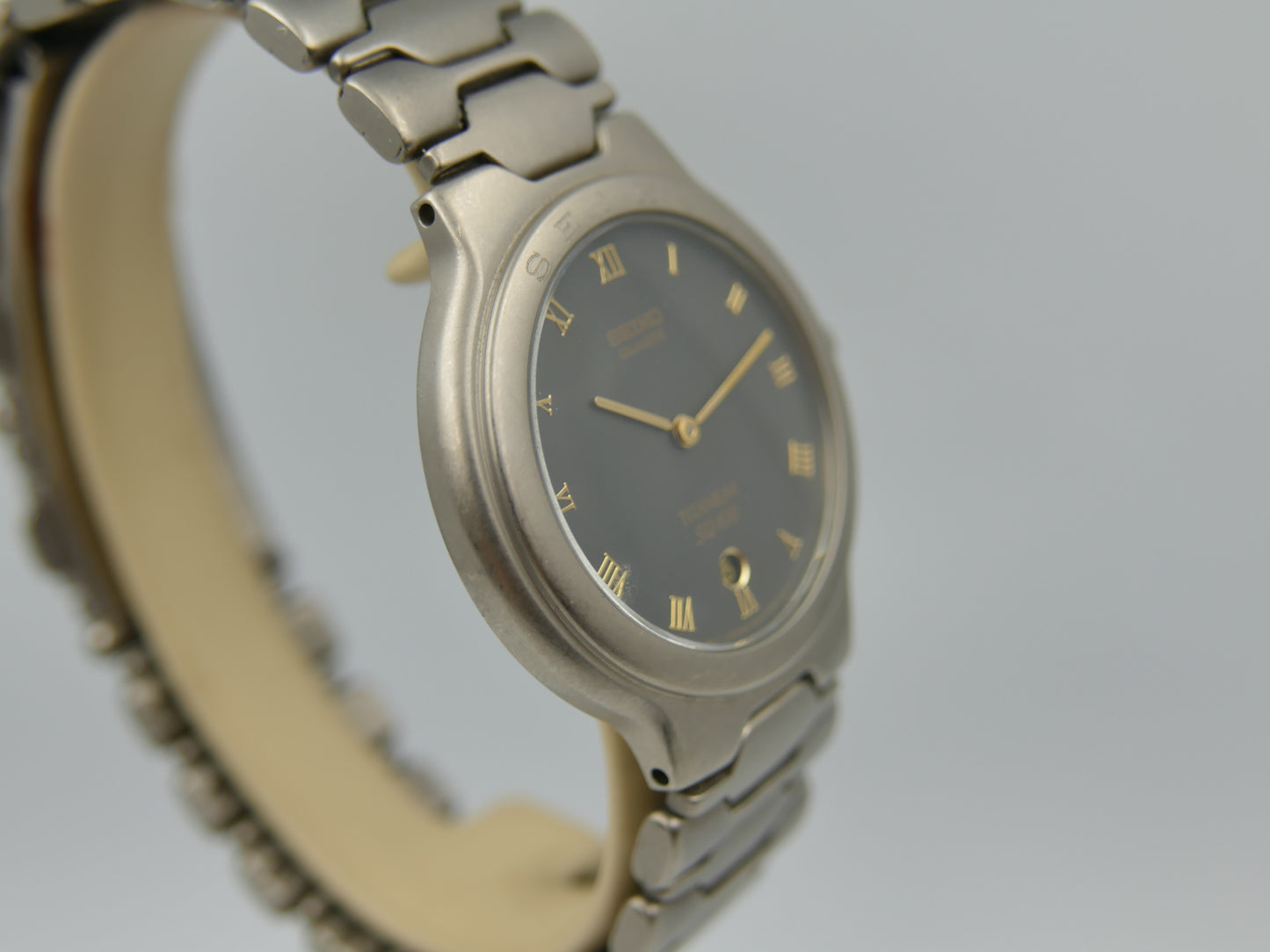 90s vintage watch mens Seiko Titanium ref 5E29-F040 NOS