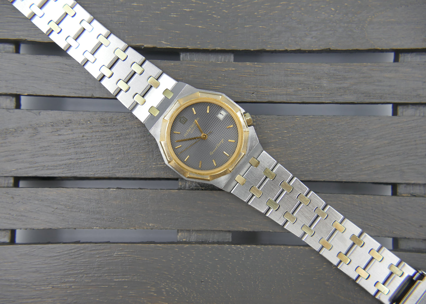 80s Vintage watch Michel Herbelin Grand Large 8230 T Royal Oak Style  FE 7221