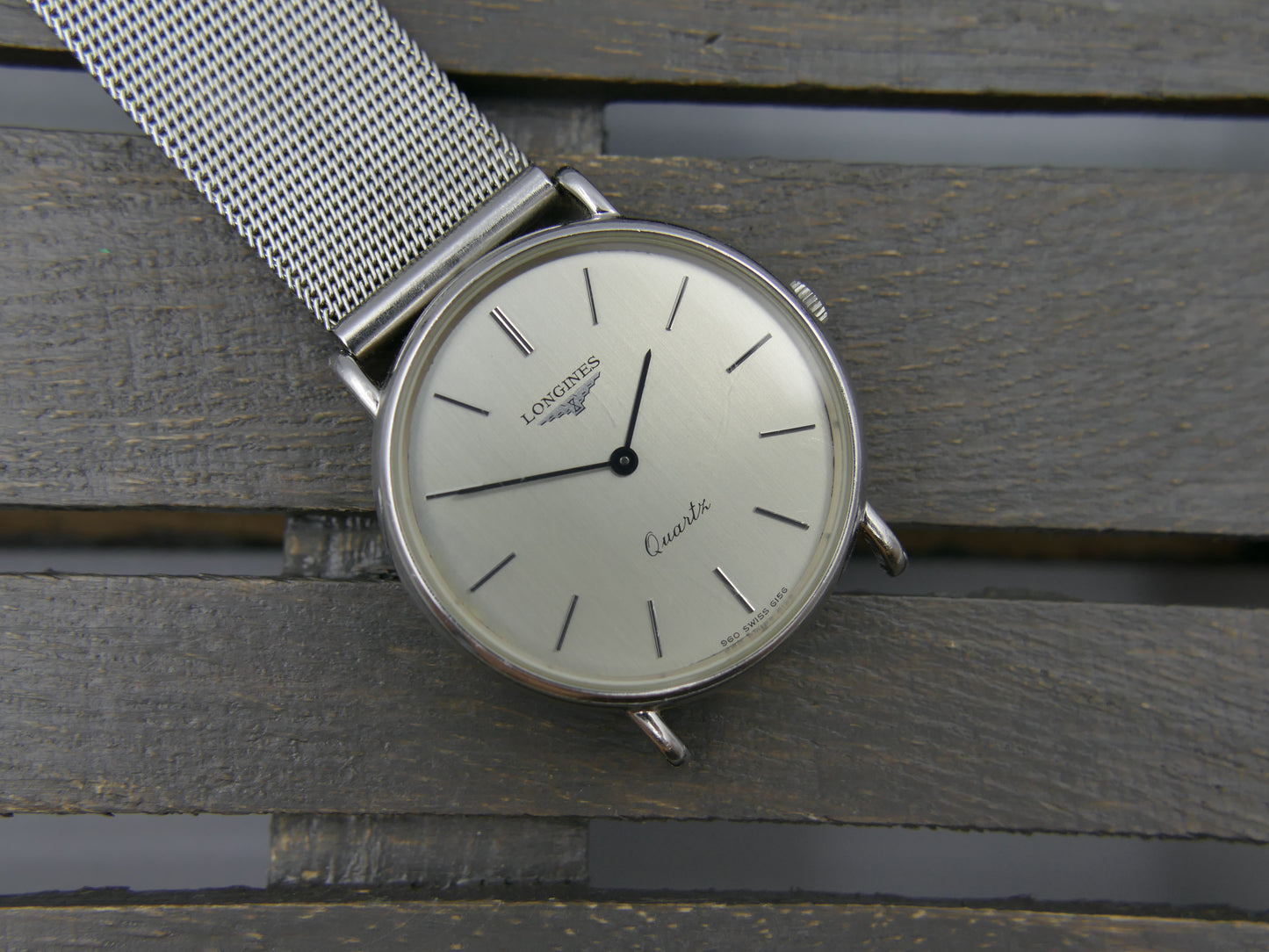 80s vintage watch dress Longines presence ref 960 6156 1 steel