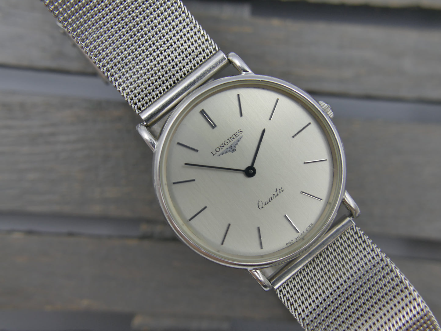 80s vintage watch dress Longines presence ref 960 6156 1 steel