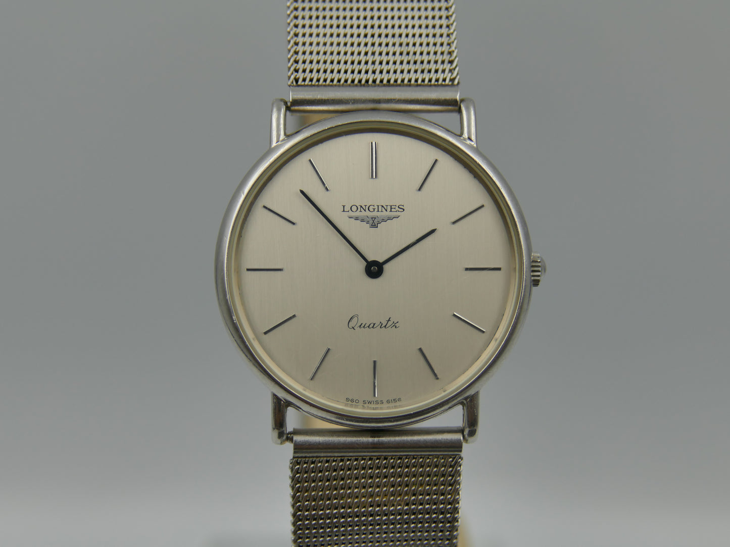 80s vintage watch dress Longines presence ref 960 6156 1 steel