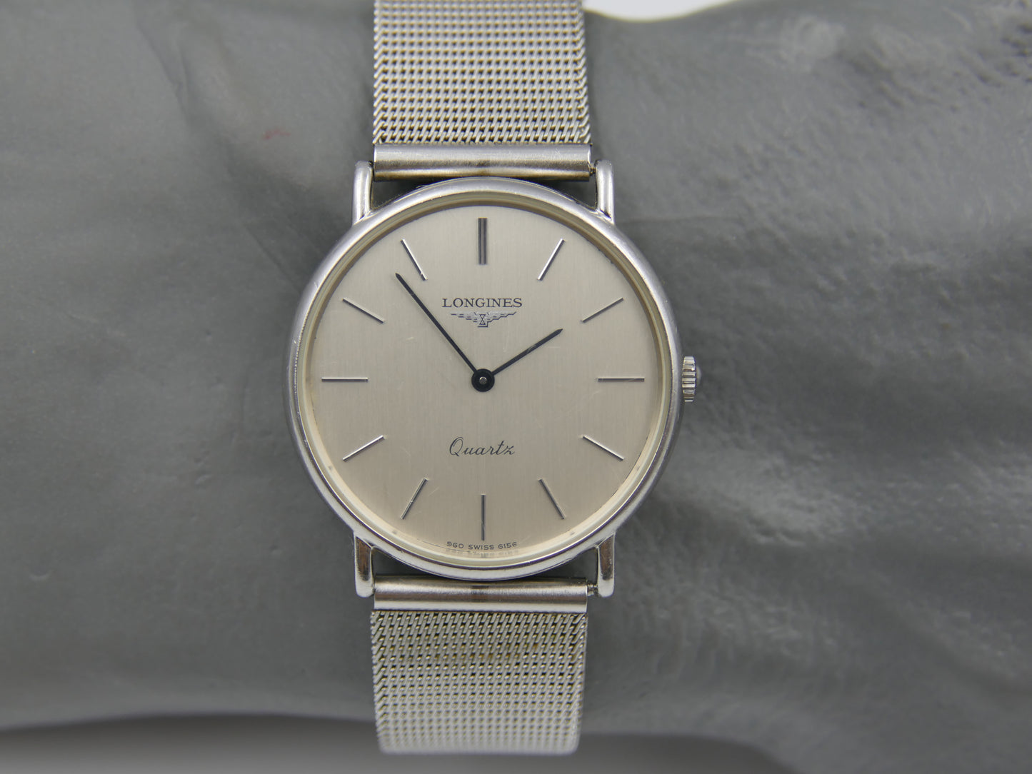 80s vintage watch dress Longines presence ref 960 6156 1 steel