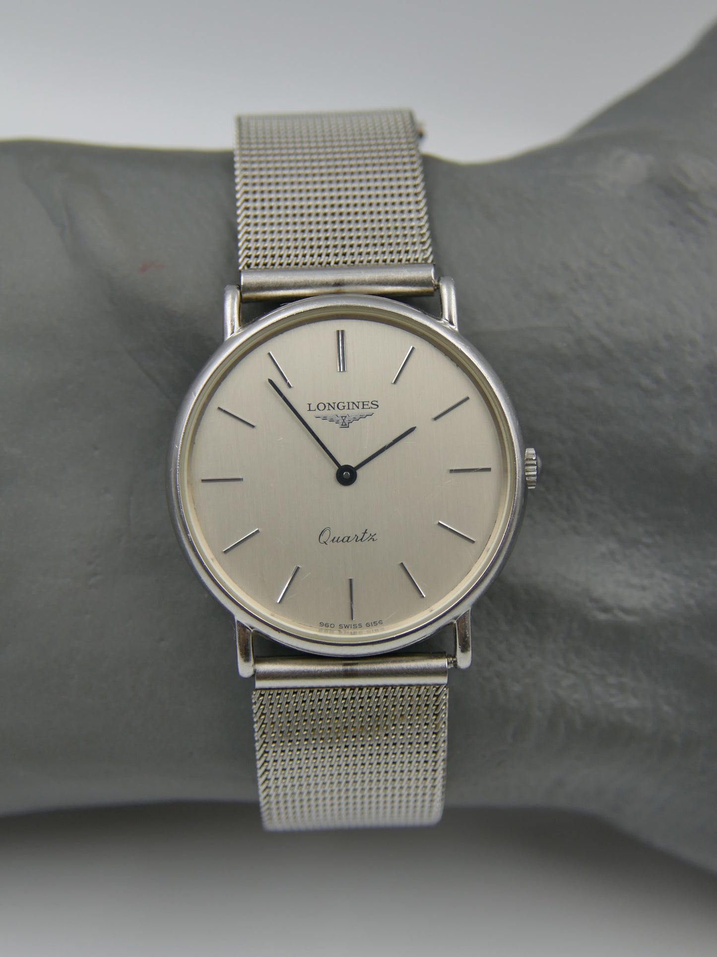 80s vintage watch dress Longines presence ref 960 6156 1 steel