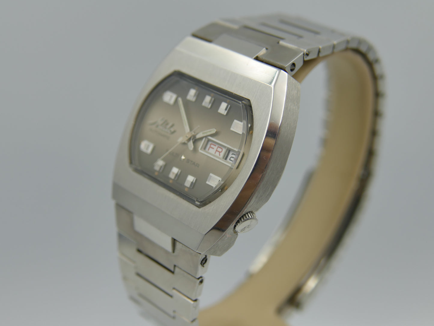 70s vintage watch Mido multi star ref 1869 automatic eta 2789 brown NOS