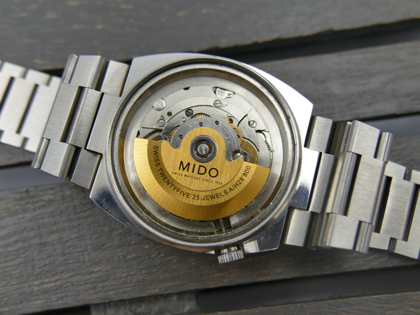 70s vintage watch Mido multi star ref 1869 automatic eta 2789 green NOS