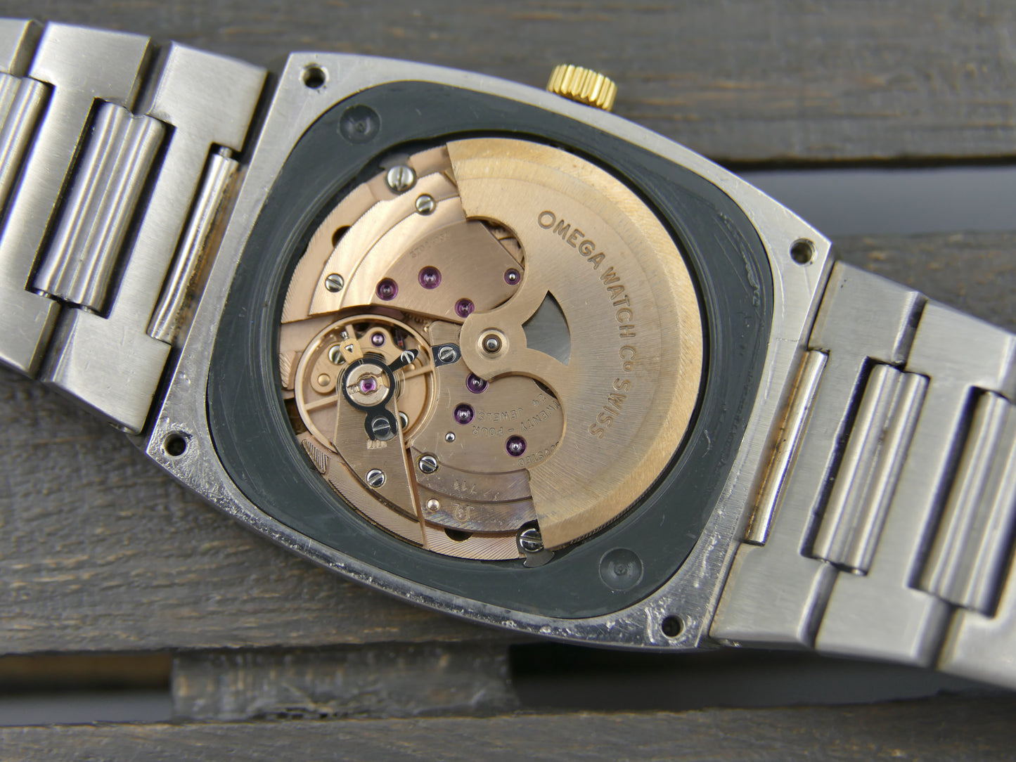 70s vintage watch mens Omega Constellation automatic cal 711 ref 155.0022 / 355.0815 chocolate Buccaneer