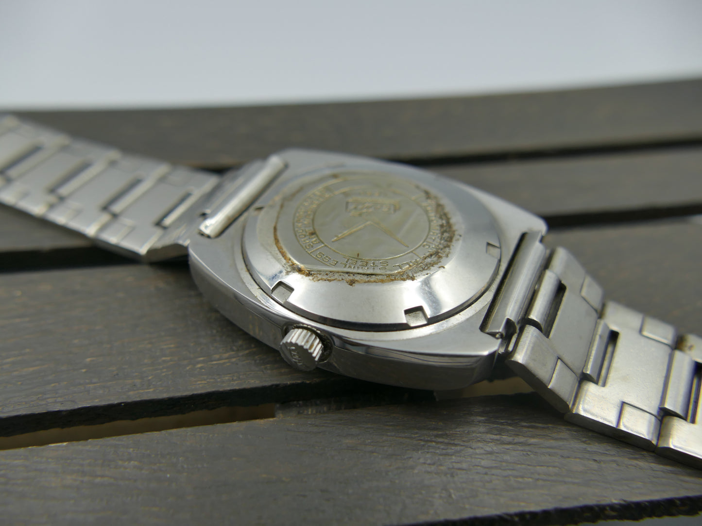 70's vintage watch mens NOS Camy time square ref 7650 superautomatic ETA 2789 blue