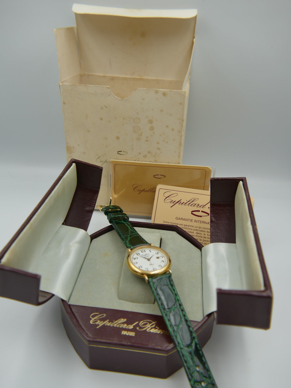 80s vintage watch mens Cupillard Rieme ref 58066 with box