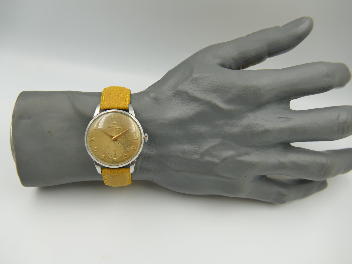 50s vintage watch mens Zenith Sporto manual wind 126-6 jumbo 37mm