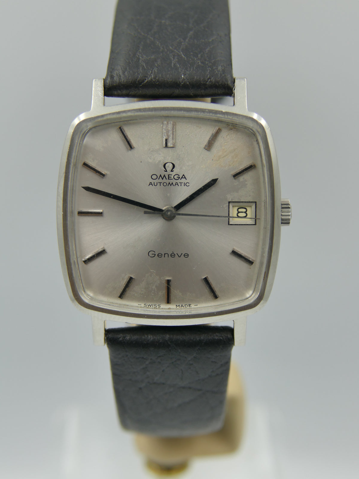 70s vintage watch mens square Omega Geneve ref. 162.0060 automatic cal 1012 serviced