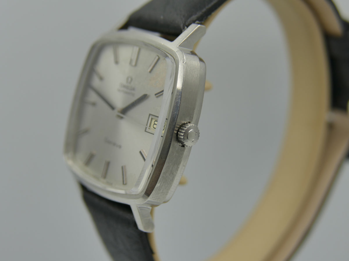 70s vintage watch mens square Omega Geneve ref. 162.0060 automatic cal 1012 serviced