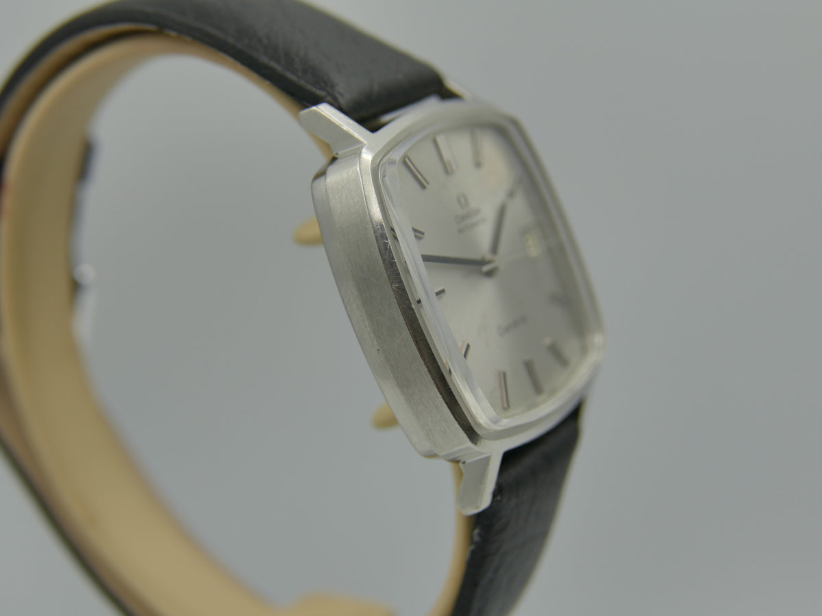 70s vintage watch mens square Omega Geneve ref. 162.0060 automatic cal 1012 serviced