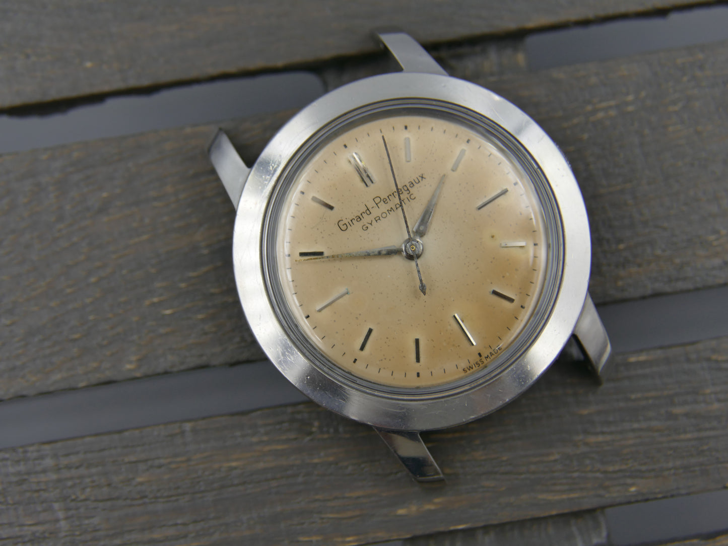 50s vintage watch mens Girard Perregaux Gyromatic AS 1361 N tropical serviced