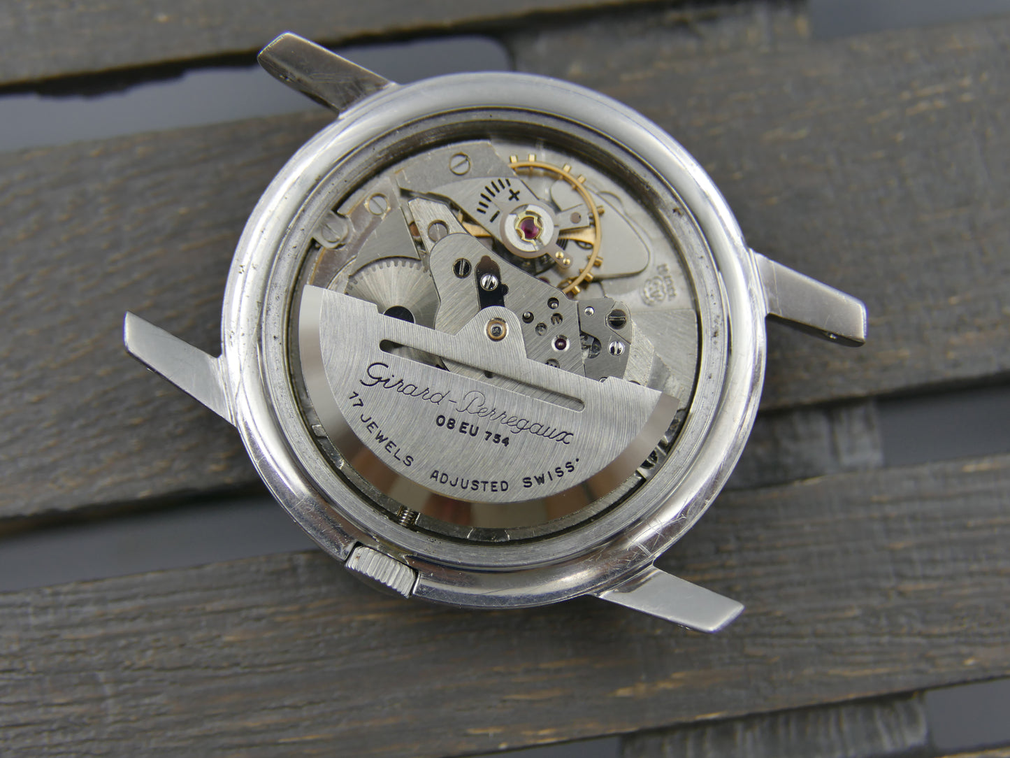 50s vintage watch mens Girard Perregaux Gyromatic AS 1361 N tropical serviced