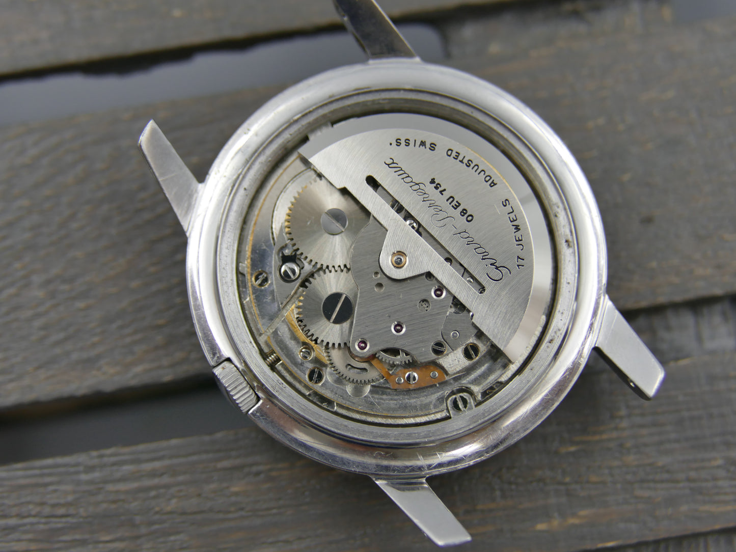 50s vintage watch mens Girard Perregaux Gyromatic AS 1361 N tropical serviced
