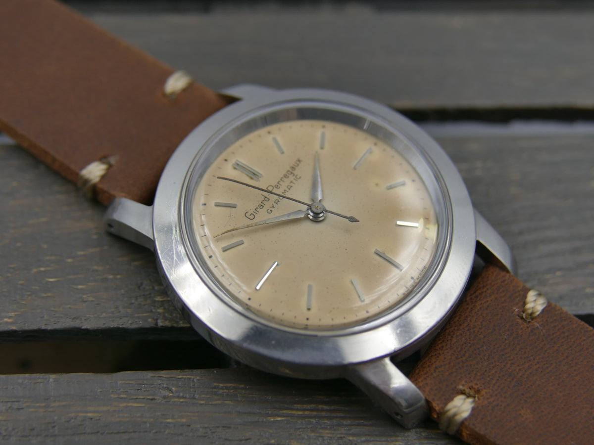 50s vintage watch mens Girard Perregaux Gyromatic AS 1361 N tropical serviced