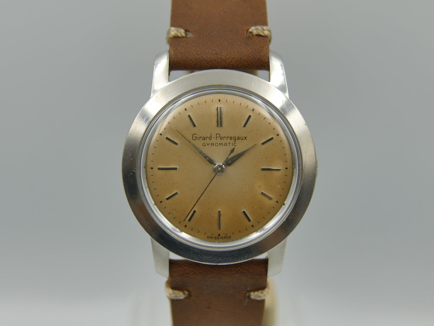 50s vintage watch mens Girard Perregaux Gyromatic AS 1361 N tropical serviced