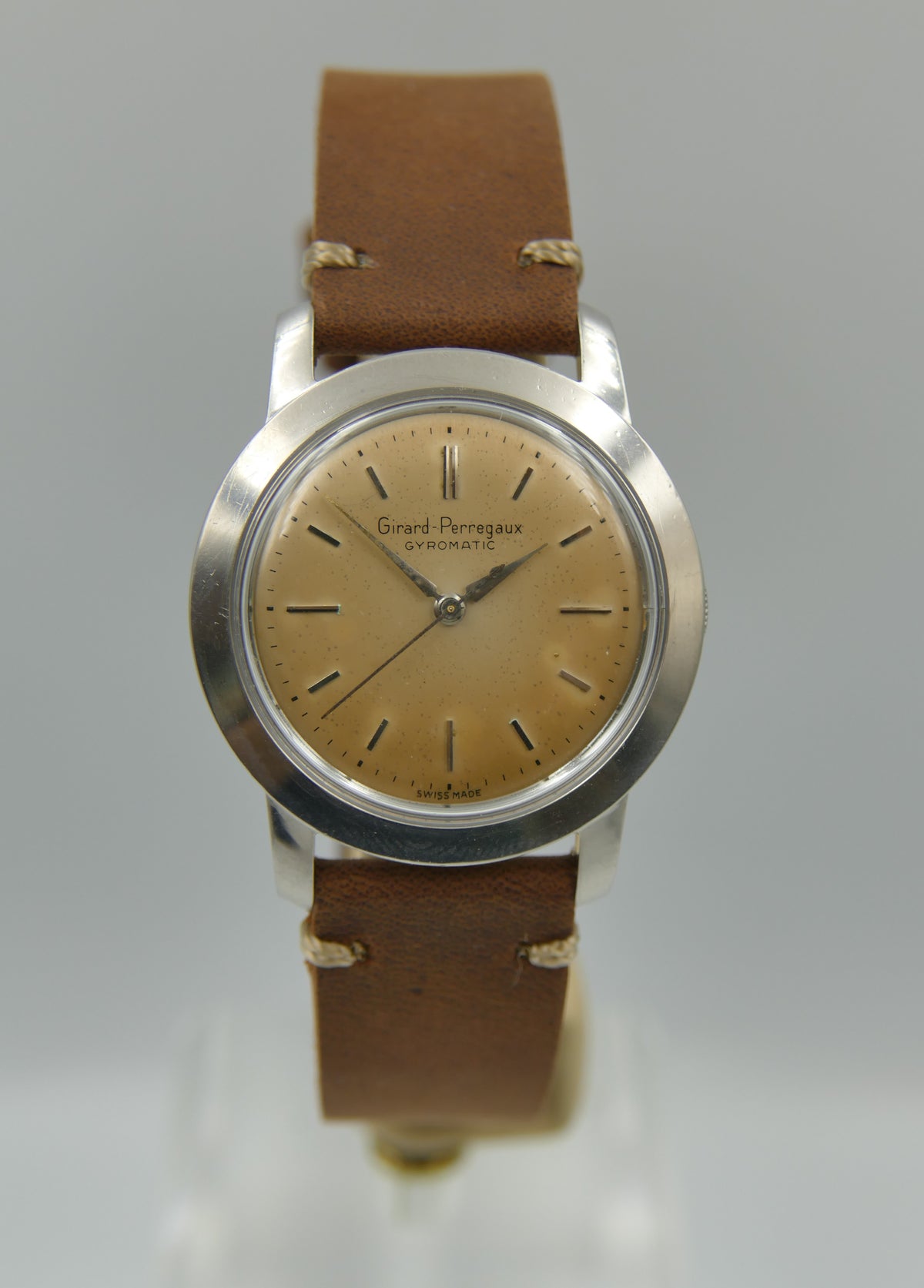50s vintage watch mens Girard Perregaux Gyromatic AS 1361 N tropical serviced