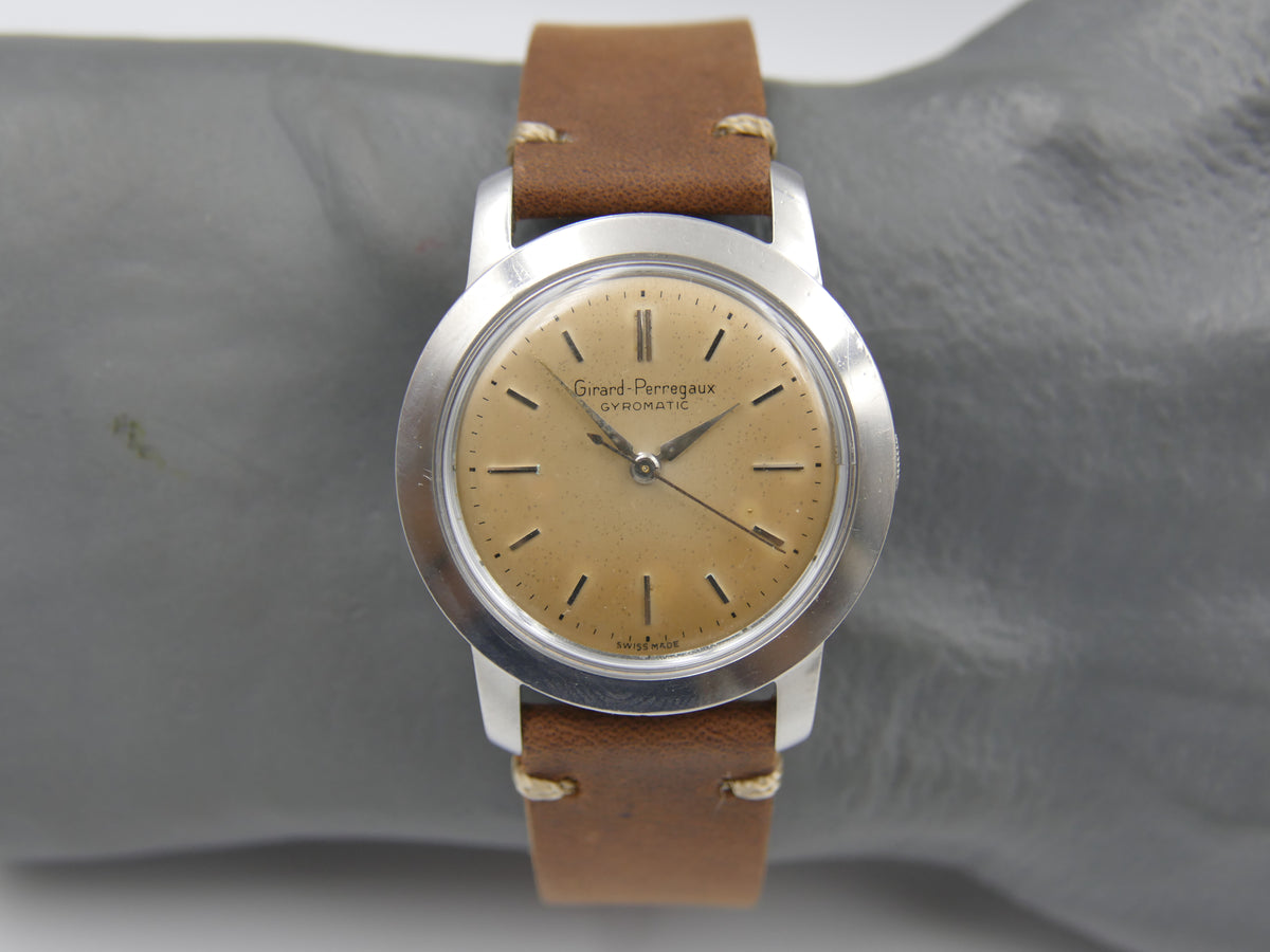 50s vintage watch mens Girard Perregaux Gyromatic AS 1361 N tropical serviced