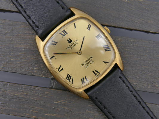 70s vintage watch mens Universal Geneve Gilt Shadow ref 566105 Automatic 2-66 Microrotor Ultra Slim