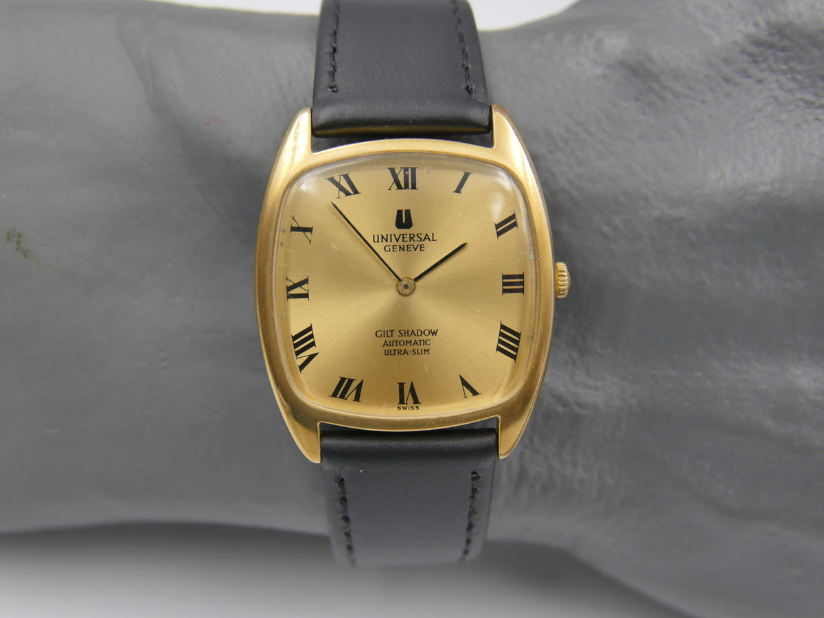 70s vintage watch mens Universal Geneve Gilt Shadow ref 566105 Automatic 2-66 Microrotor Ultra Slim