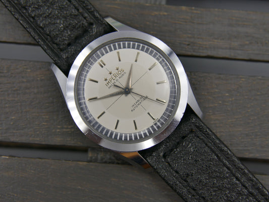 60s vintage watch mens NOS Imperios 21j Automatic AS 1580 with warranty paper
