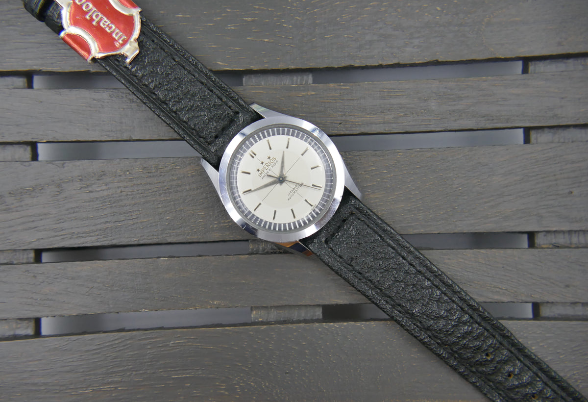 60s vintage watch mens NOS Imperios 21j Automatic AS 1580 with warranty paper