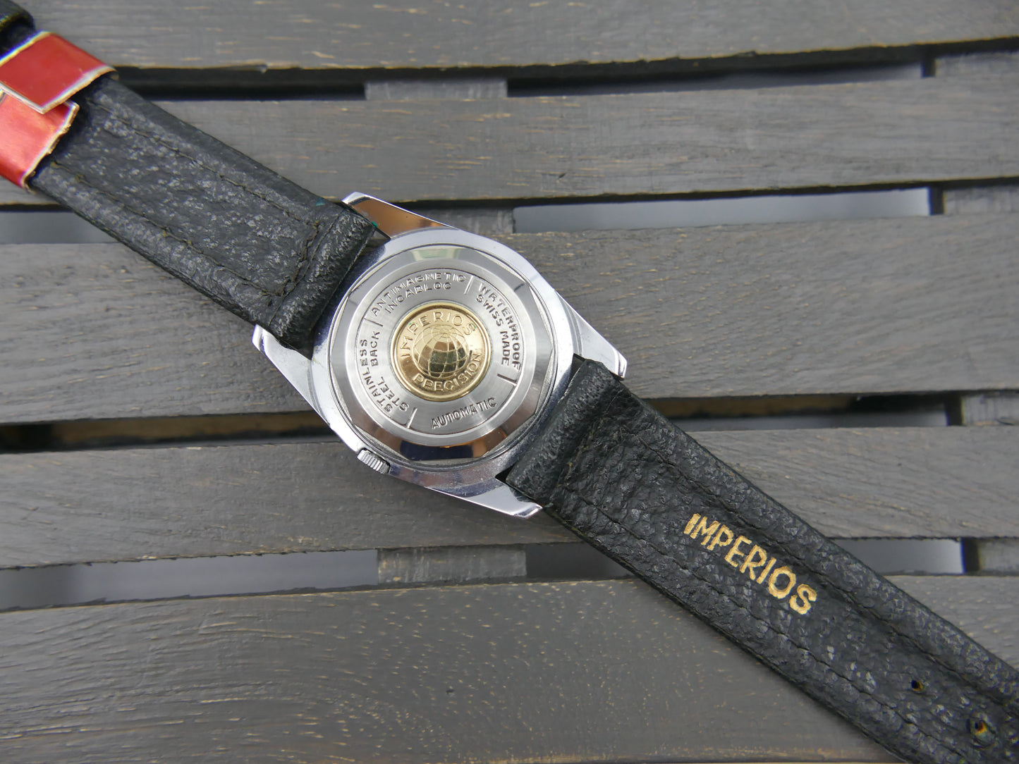 60s vintage watch mens NOS Imperios 21j Automatic AS 1580 with warranty paper
