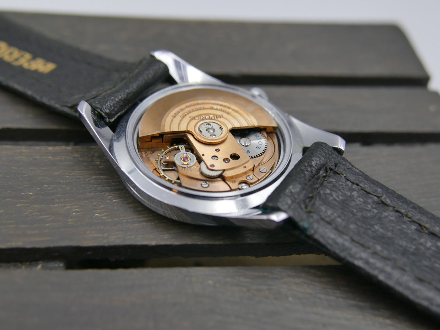 60s vintage watch mens NOS Imperios 21j Automatic AS 1580 with warranty paper