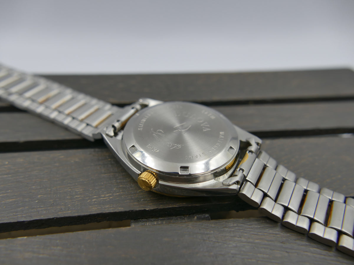 Montre vintage années 70 pour homme, Bulova 1D12M automatique NOS, calibre ETA 2846 21 rubis, bicolore avec BOÎTE