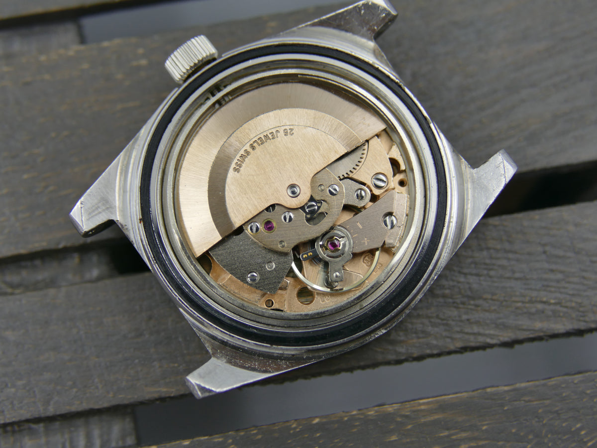 70s vintage watch mens Radiant Dynamic ref 670 automatic AS 1903 serviced blue diver SS