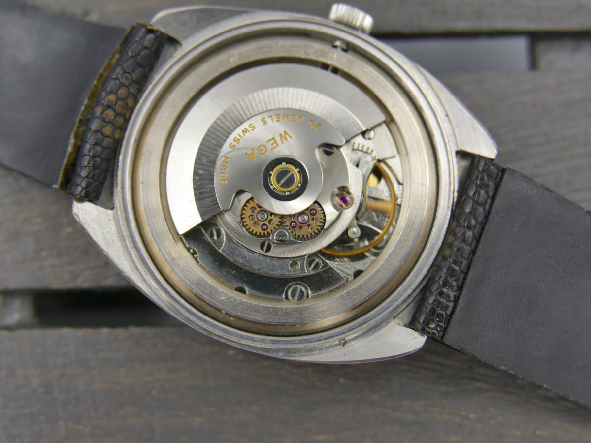 70s Vintage watch mens Candino Golden Anniversary Day-Date Automatic ETA 2638 ufo NOS