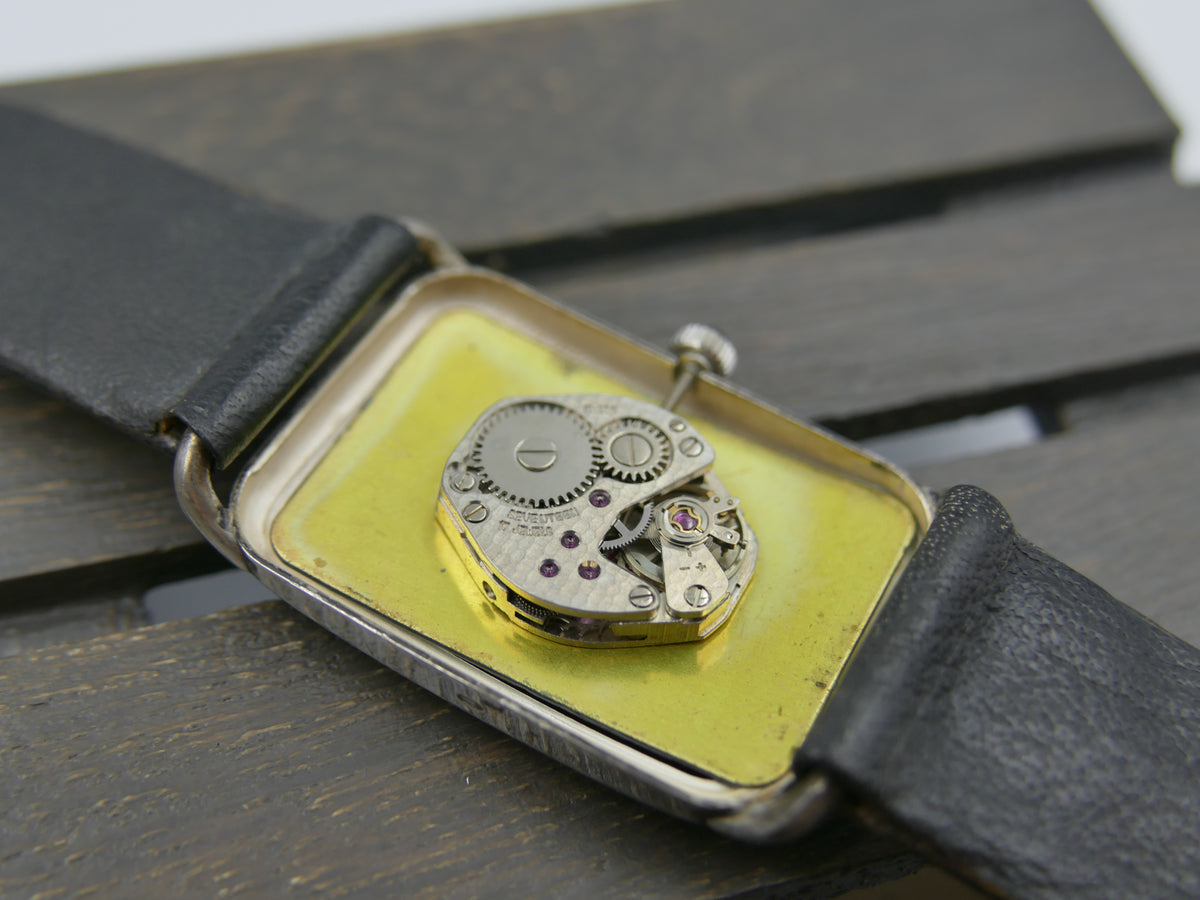90s vintage watch mens Candino Sterling Silver 925 hand Wind Cal. Peseux ST P 89-21 NOS Franck Muller Style