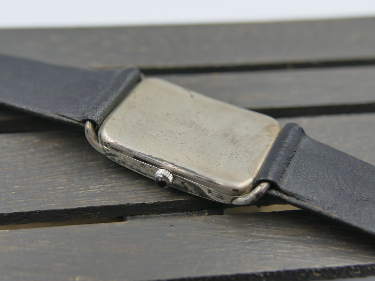 90s vintage watch mens Candino Sterling Silver 925 hand Wind Cal. Peseux ST P 89-21 NOS Franck Muller Style