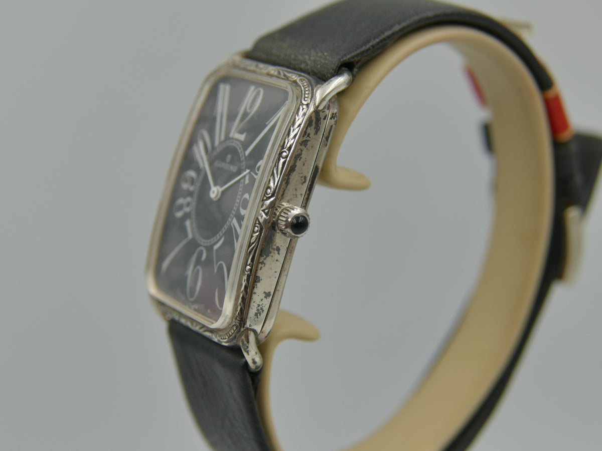 90s vintage watch mens Candino Sterling Silver 925 hand Wind Cal. Peseux ST P 89-21 NOS Franck Muller Style