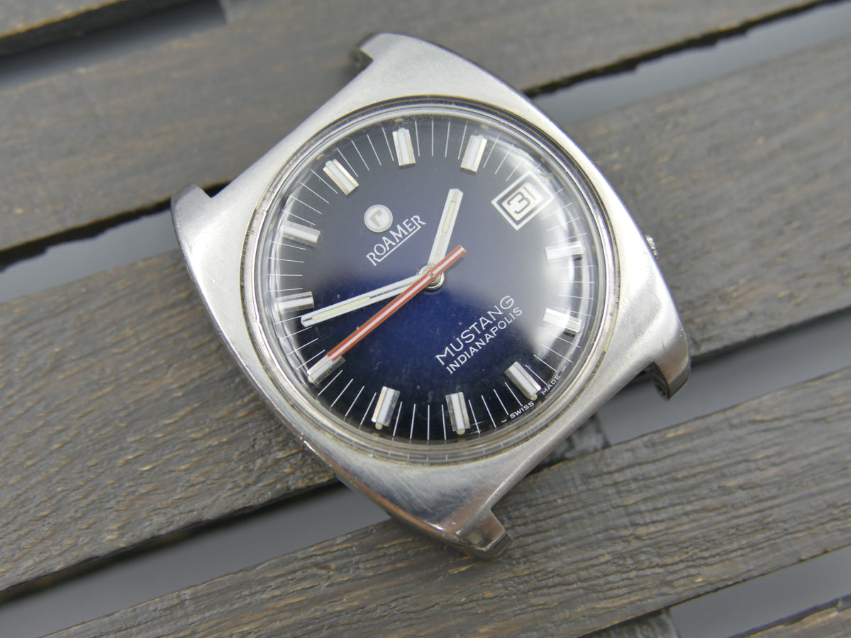 70s vintage watch mens Roamer Mustang Indianapolis Automatic MOD 522-1120-601
