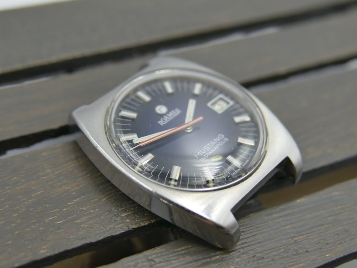 70s vintage watch mens Roamer Mustang Indianapolis Automatic MOD 522-1120-601