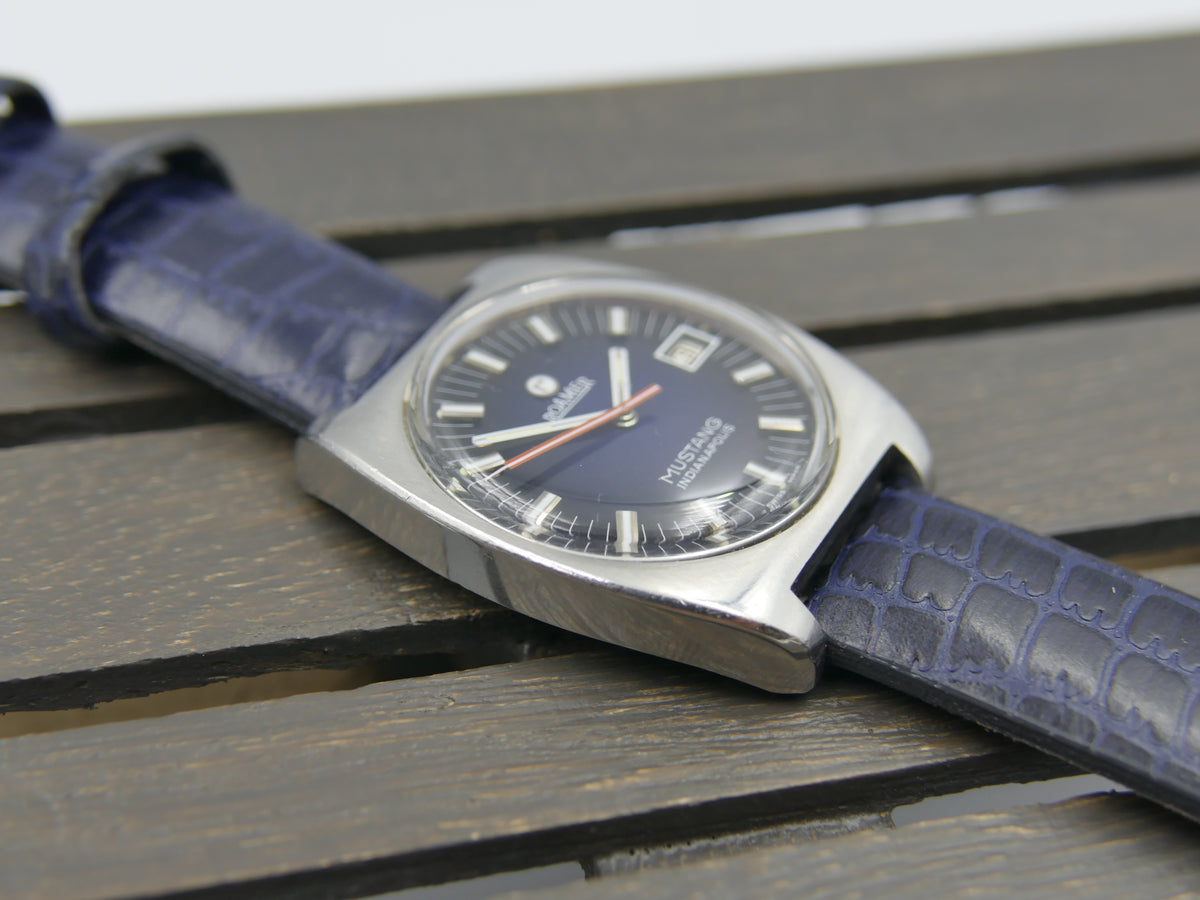 70s vintage watch mens Roamer Mustang Indianapolis Automatic MOD 522-1120-601