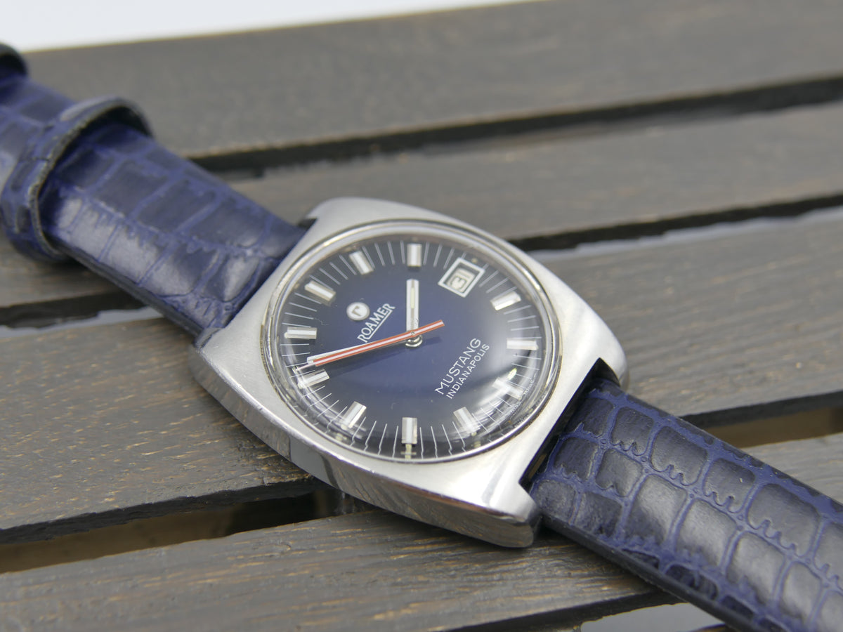 70s vintage watch mens Roamer Mustang Indianapolis Automatic MOD 522-1120-601