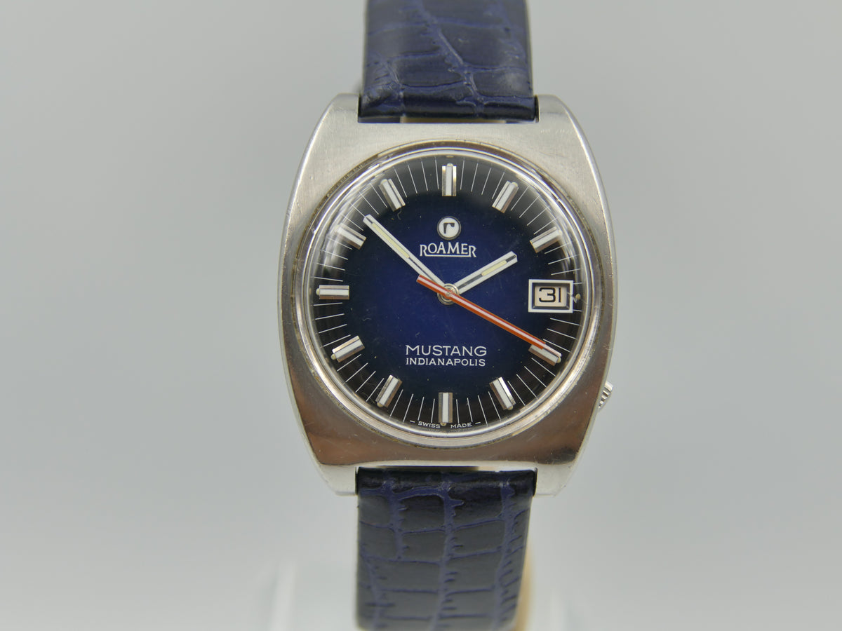 70s vintage watch mens Roamer Mustang Indianapolis Automatic MOD 522-1120-601