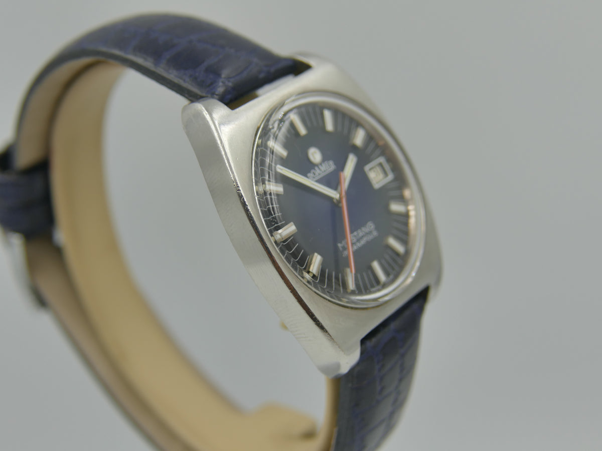 70s vintage watch mens Roamer Mustang Indianapolis Automatic MOD 522-1120-601