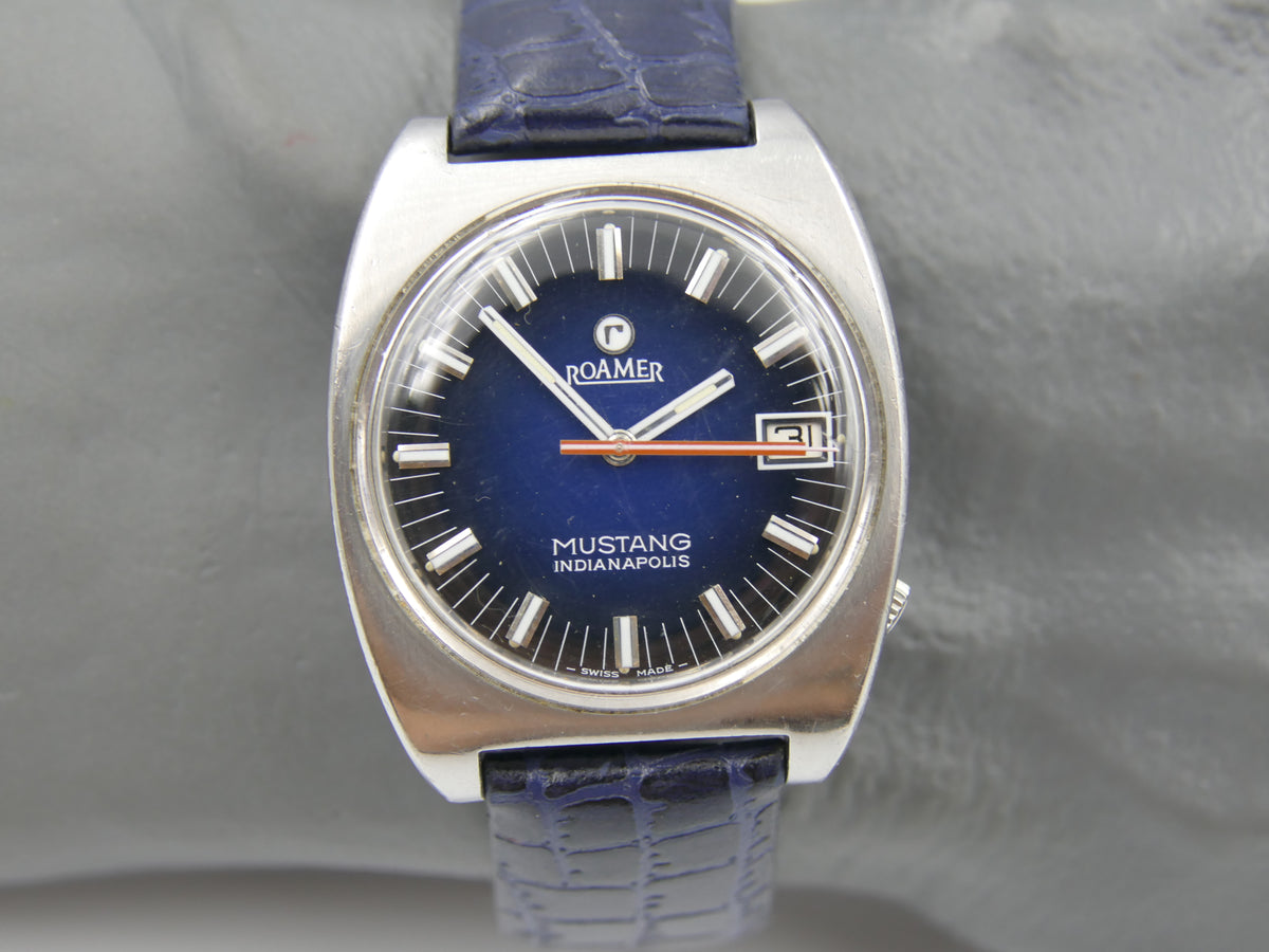 70s vintage watch mens Roamer Mustang Indianapolis Automatic MOD 522-1120-601