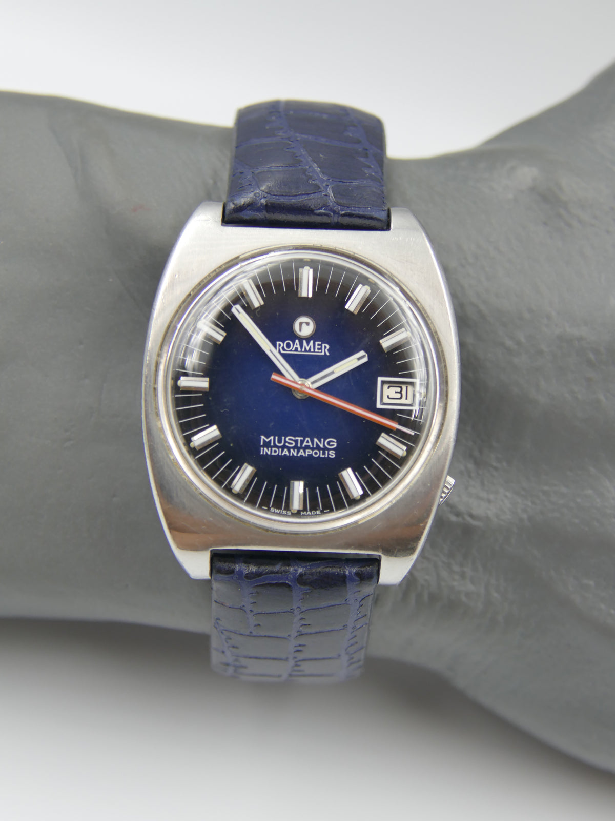 70s vintage watch mens Roamer Mustang Indianapolis Automatic MOD 522-1120-601