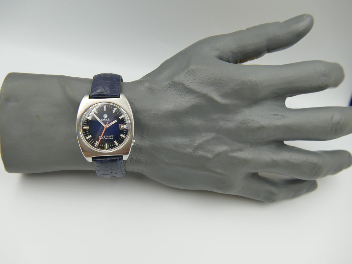 70s vintage watch mens Roamer Mustang Indianapolis Automatic MOD 522-1120-601