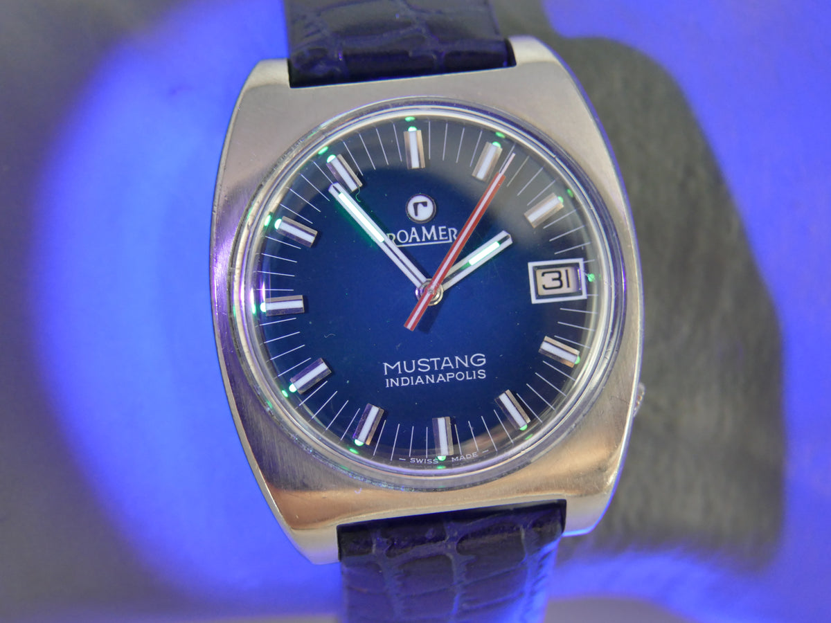 70s vintage watch mens Roamer Mustang Indianapolis Automatic MOD 522-1120-601