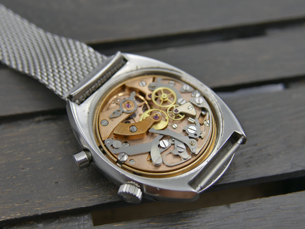 60s Vintage Mens Omega Geneve Chronostop Cal. 920 Ref. 146.009 / 146.010 W/ Olympic Box