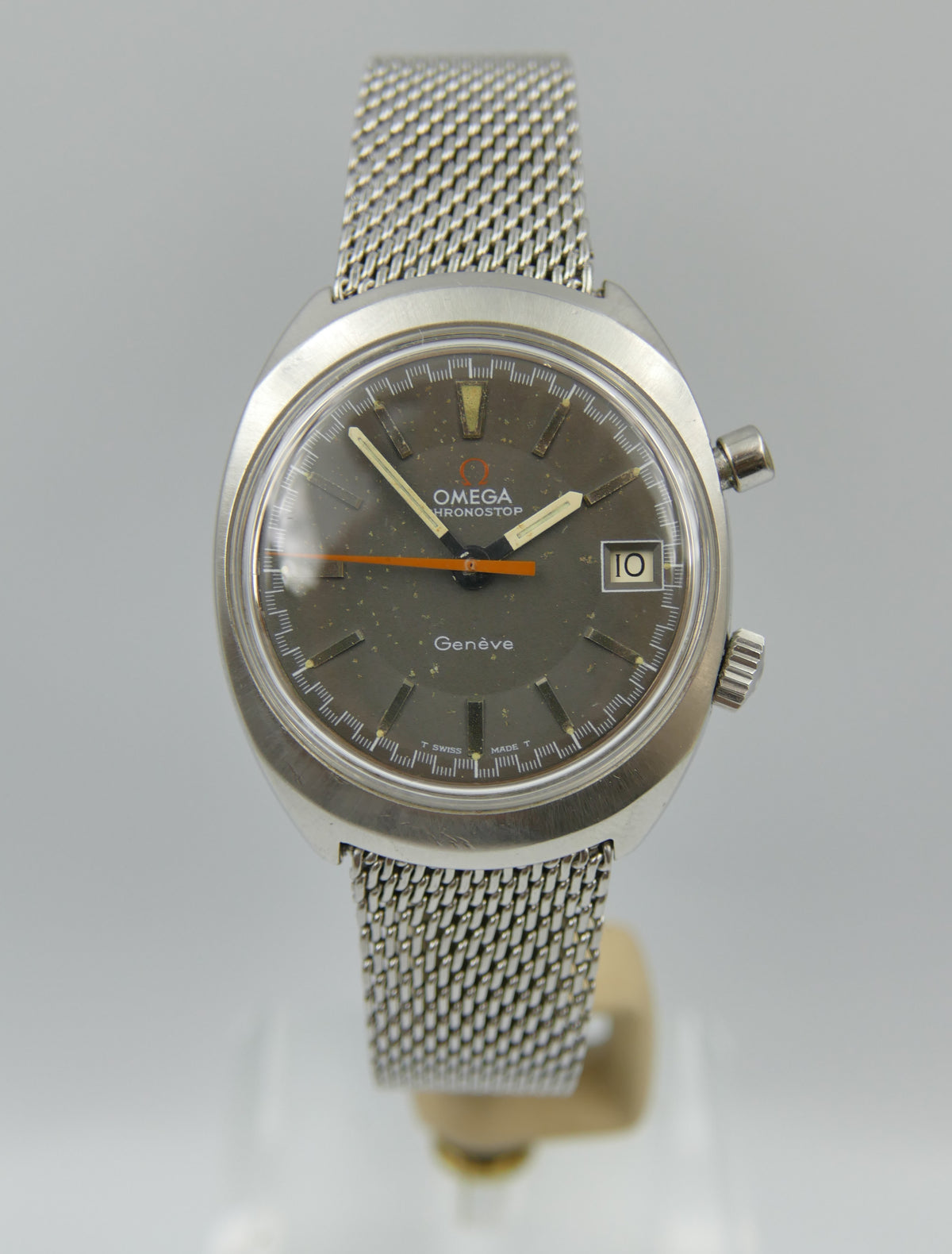 60s Vintage Mens Omega Geneve Chronostop Cal. 920 Ref. 146.009 / 146.010 W/ Olympic Box