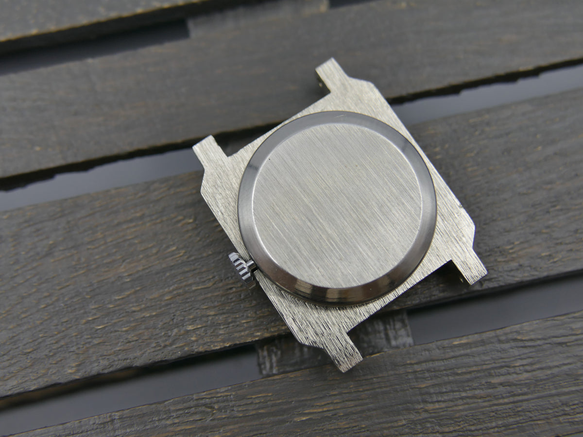 70s vintage watch mens NOS Viscont Tank Manual Wind FHF 36