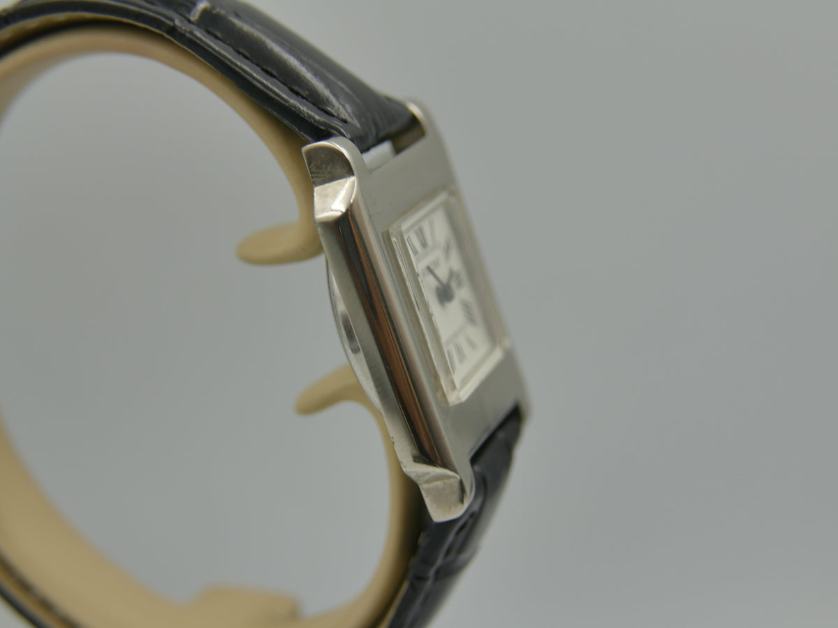 70s vintage watch mens NOS Viscont Tank Manual Wind FHF 36
