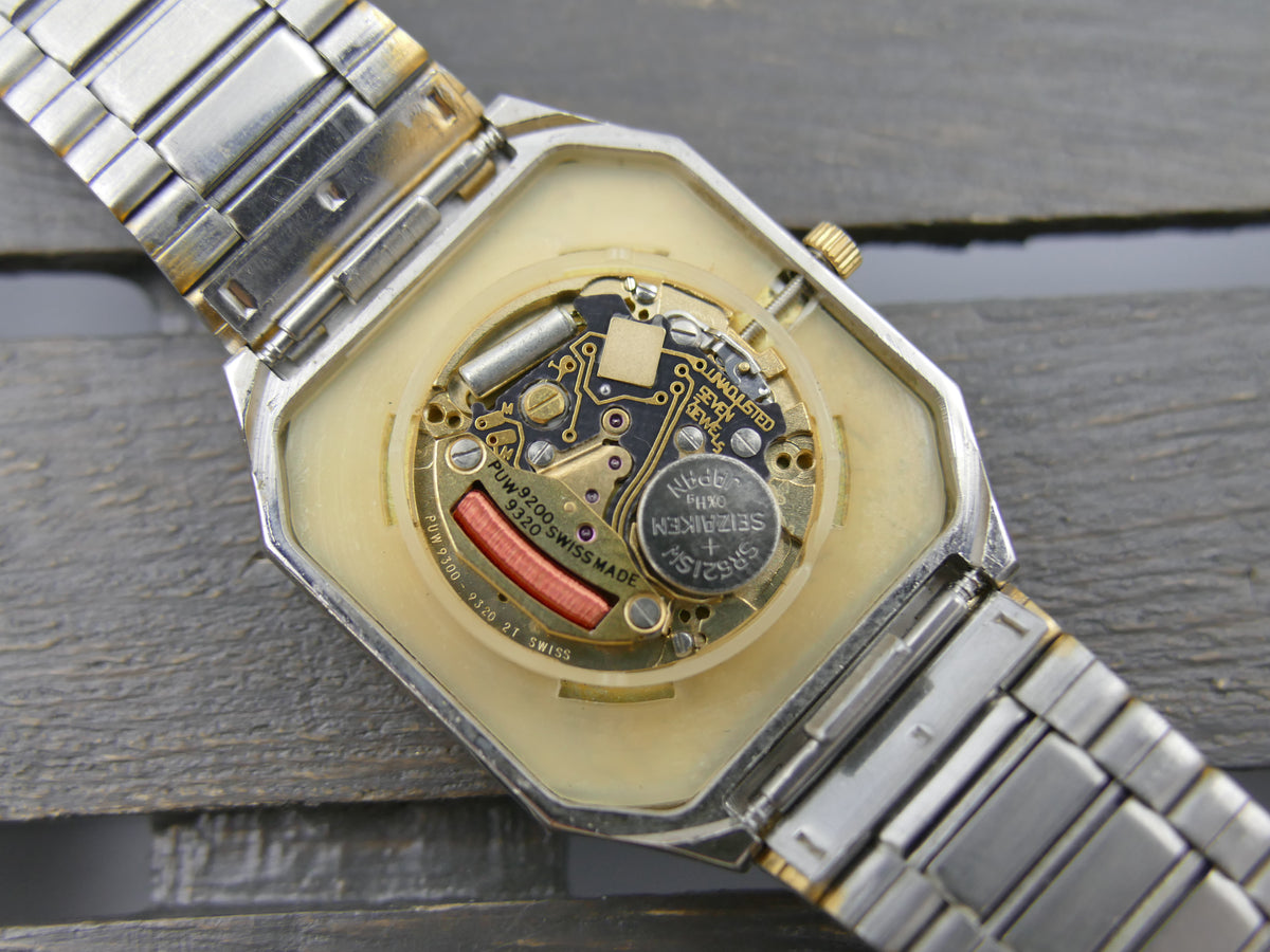 80s vintage watch mens NOS Viscont PUW 9200 Swiss Octo Case Ref. S 622 9310